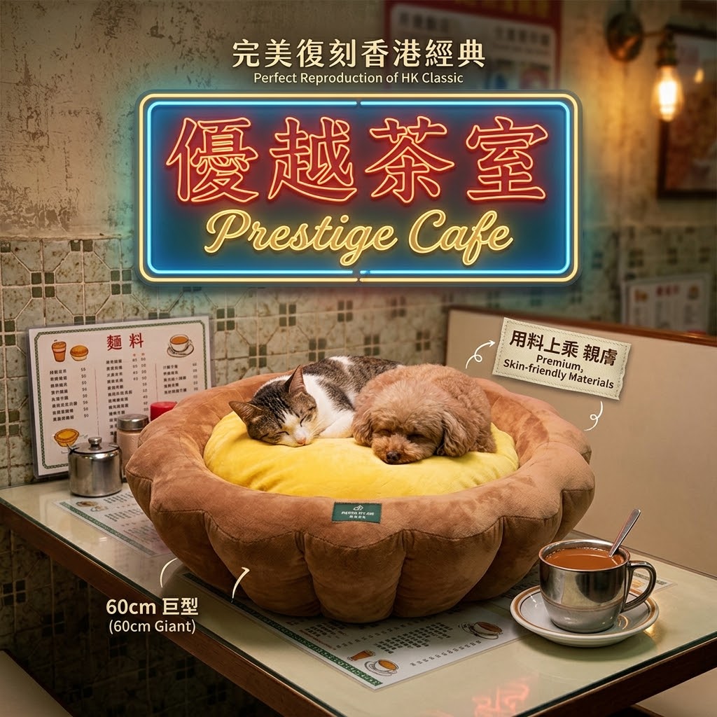 Prestige Pet Land 60CM 香港名物巨型蛋撻寵物窩