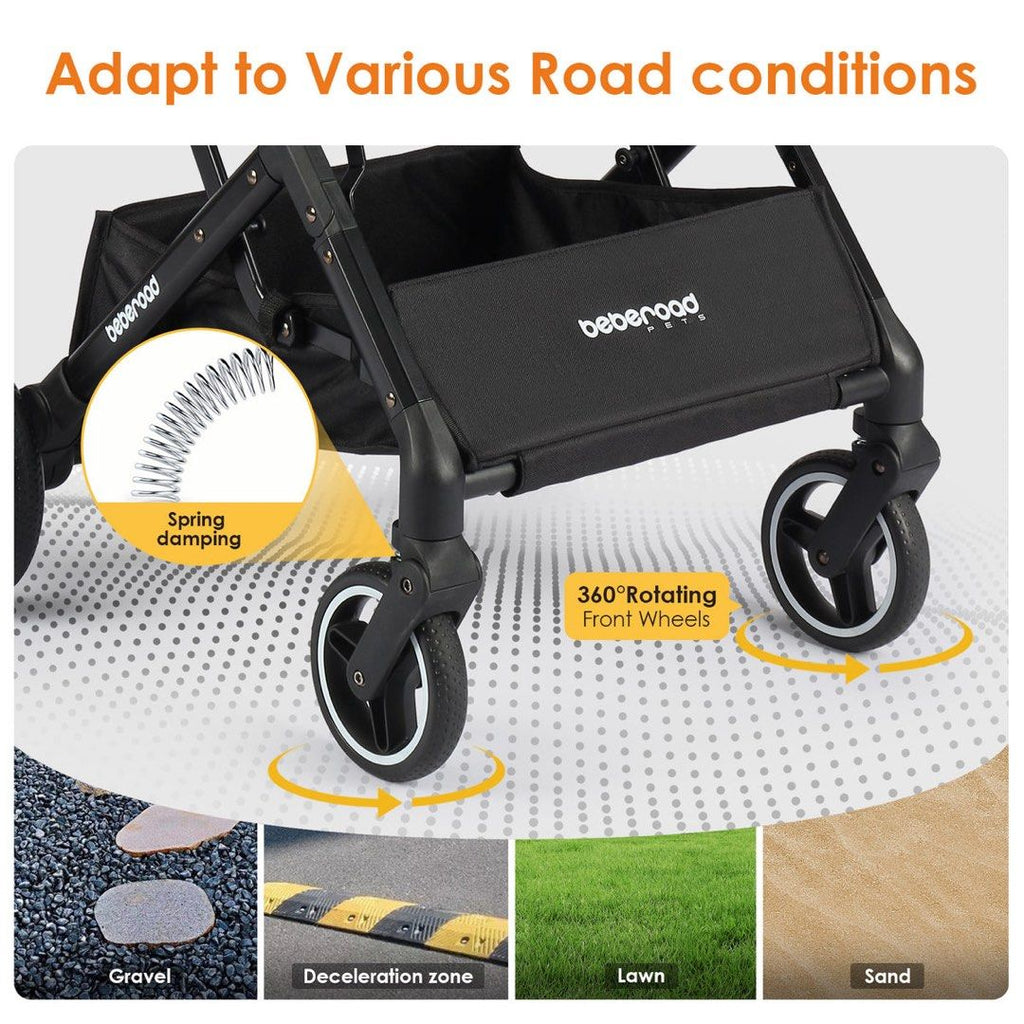 美國 Beberoad X2 3 in 1 Lightweight Foldable Carrier Dog cat Pet Stroller 寵物推車