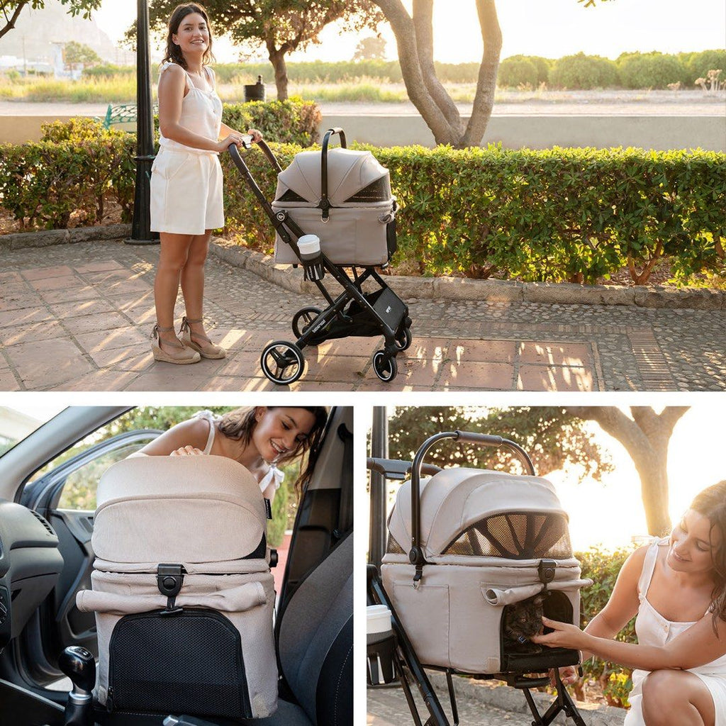 美國 Beberoad X2 3 in 1 Lightweight Foldable Carrier Dog cat Pet Stroller 寵物推車