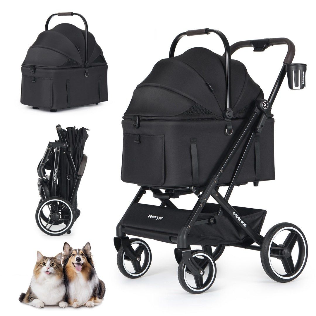 美國 Beberoad X3 3 in 1 Lightweight Foldable Carrier Dog cat Pet Stroller 寵物推車