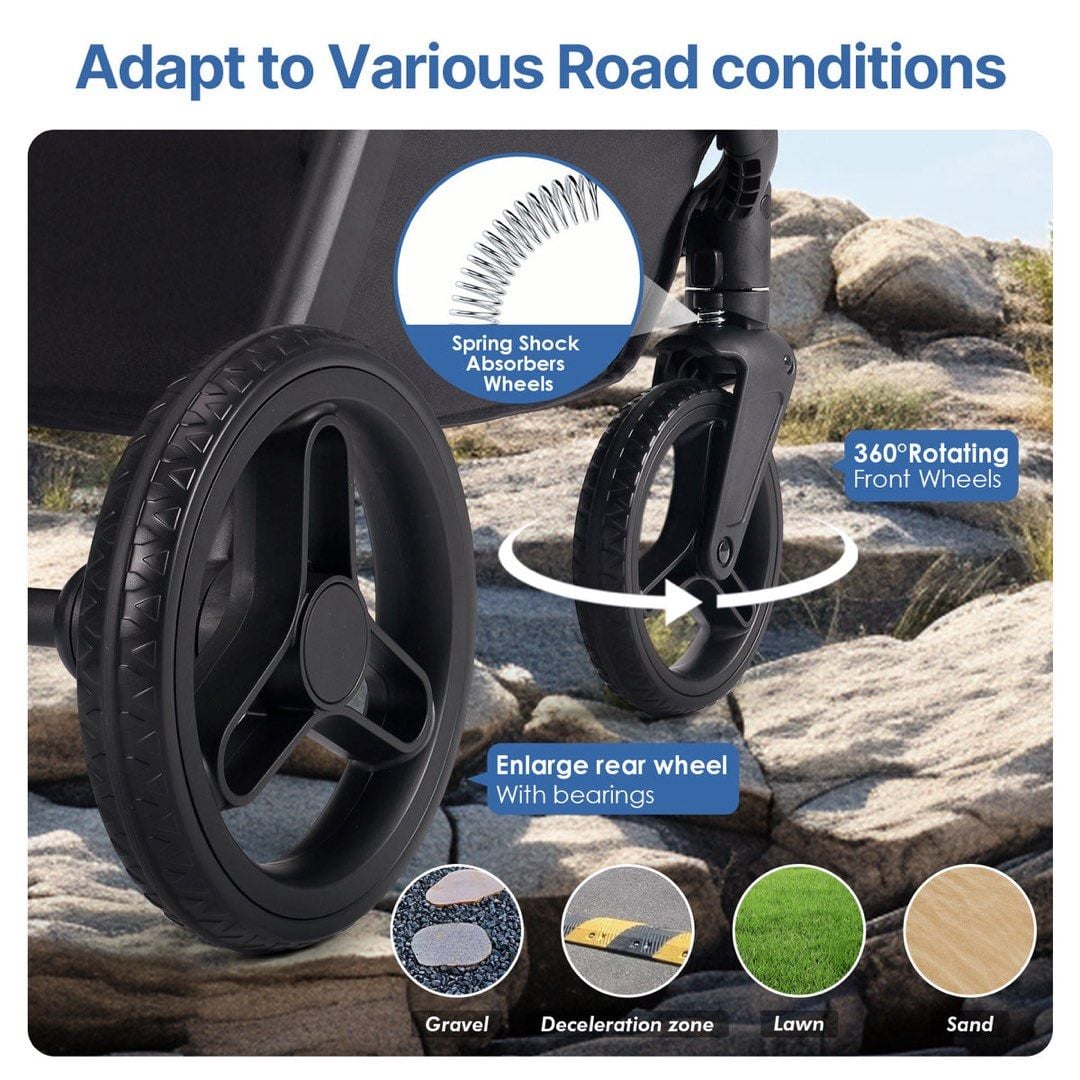 美國 Beberoad X5 3 in 1 Lightweight Foldable Carrier Dog Pet Stroller 寵物推車