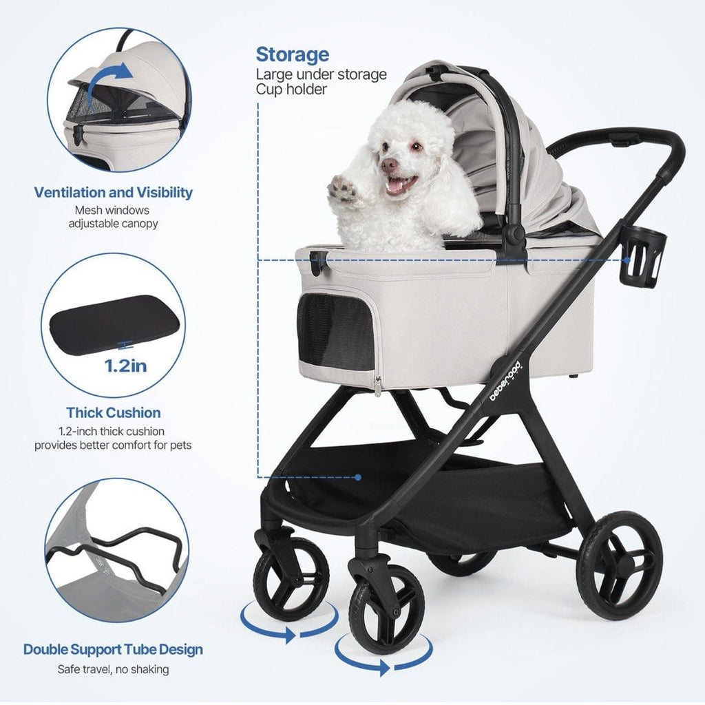 美國 Beberoad X5 3 in 1 Lightweight Foldable Carrier Dog Pet Stroller 寵物推車