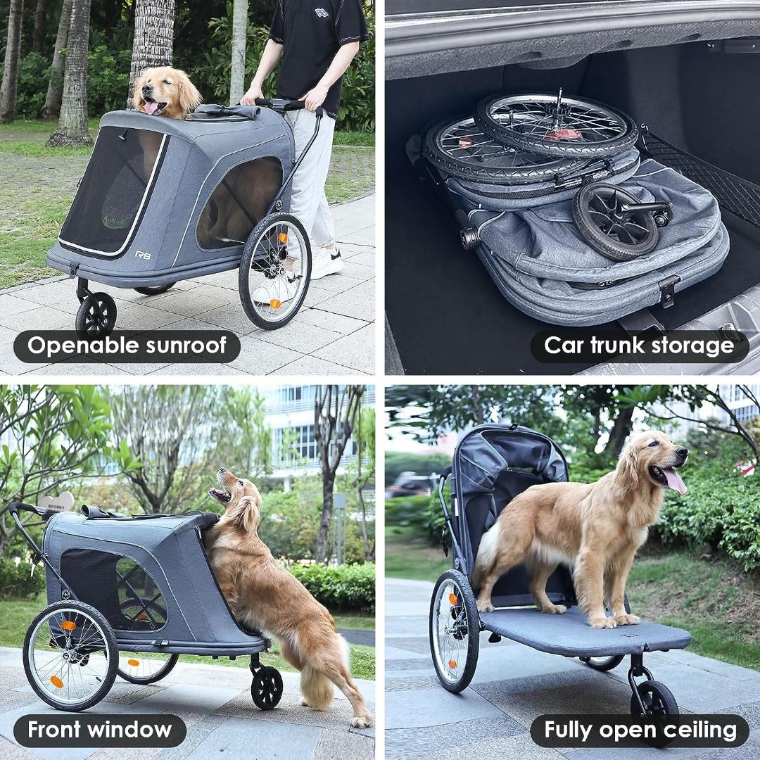 美國 beberoad R8 foldable aluminum pet dog trolley 鋁質 寵物可摺疊 雙層手推車